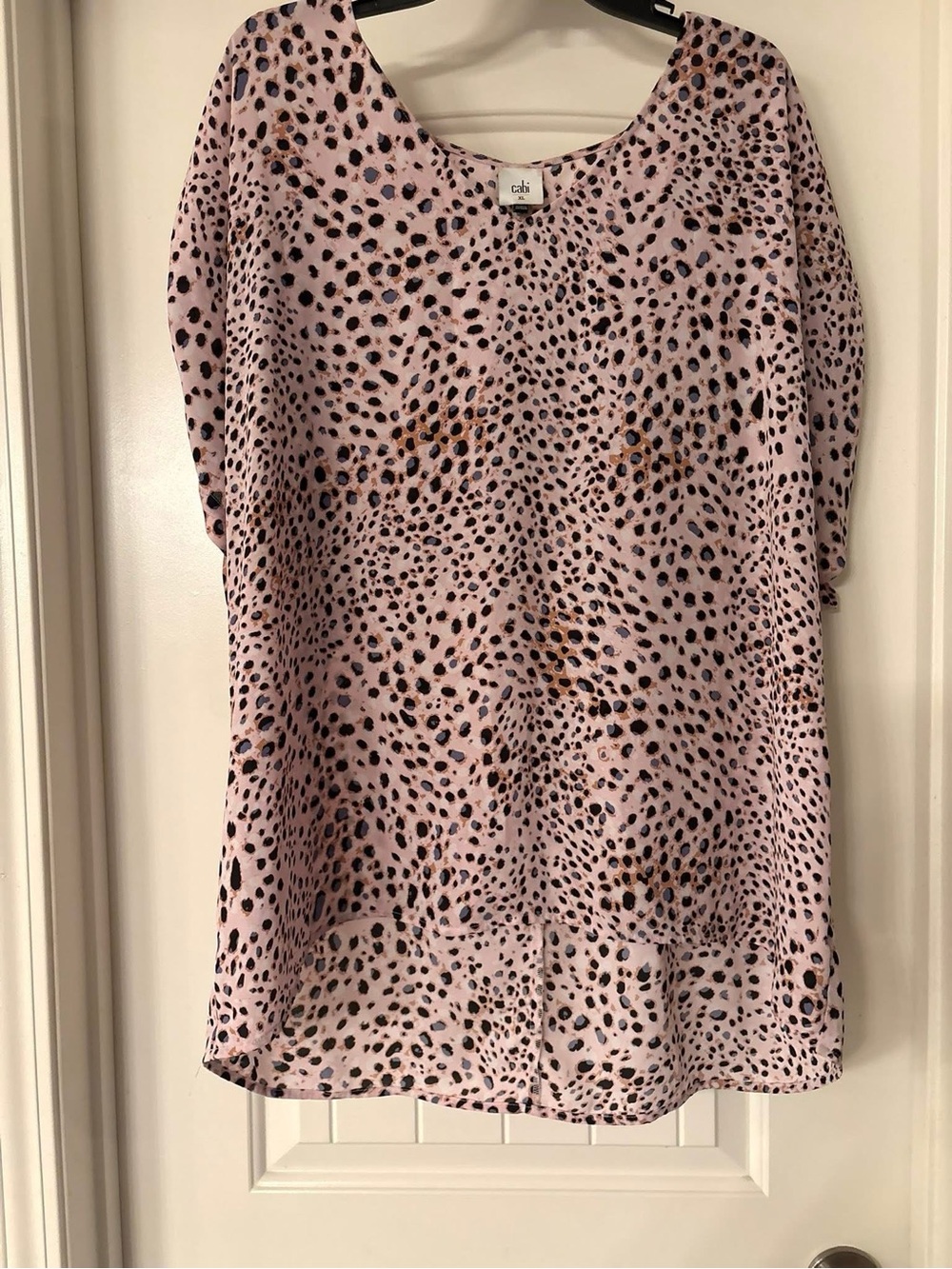 CAbi Pink Leopard-Spot Tunic